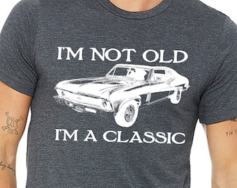Classic Car Lover Shirt, Retro Car Enthusiast Tee, Unique Gift Idea, I'm Not Old, I'm A Classic Car Driver T-shirt, Retro Car Fan Apparel