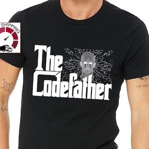 The Codefather shirt,Father&#39;s day gift,Funny Programmer gift,Software Developer Shirt,Funny Tech tee,IT professionals top,Data Scientist