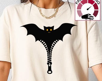 Comfort colors® Halloween Bat shirt,Halloween shirt women,Spooky Bat shirt,Bat tshirt,Cute Bat Outfit,Womens bat shirt,Bat lover tee