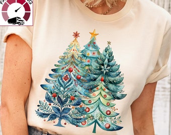 Feliz Navidad shirt,Spanish Christmas tshirt,Mexican Christmas t-shirt,Unique Christmas tree shirt,Folk Christmas shirt,Christmas gift