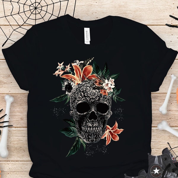 Sugar Skull shirt,Day of the dead,Dia de los Muertos shirt,Halloween shirt,Halloween shirt women,Mexican Shirt,Halloween Costume,Unisex tee