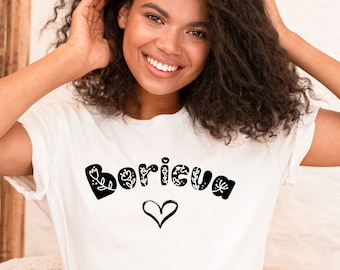 Boricua floral shirt,Boricua shirt,Puerto rico women,Puerto rico shirt,Senorita gift,Puerto rican women,Unique Boricua shirt,Boricua tee