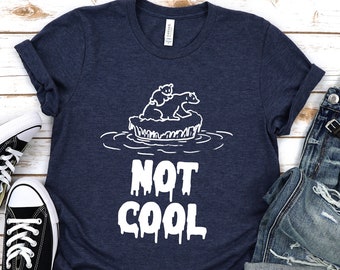 Climate Change Shirt,Environmental  Shirt,Global Warming Shirt,Earth Day,Green Shirt,Climate Strike,Polar Bear,Floating iceberg,Unisex tee