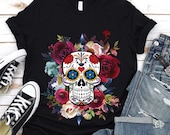 Dia de los Muertos Shirt,Sugar Skull,Day of the Dead,Mexican Halloween Shirts,Mexican shirt Women,Mexican Halloween Costume,skull shirt