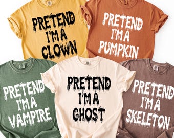 Funny Halloween Party Comfort Colors shirts, Pretend I'm a ghost tshirt