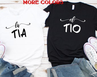 Tia Shirt,Tio Shirt,Tia and Tio Shirts,Tia Tio Regalo,Mexican Shirts,Mexican Aunt Shirt,Mexican Uncle Shirt,Spanish Aunt,Spanish Uncle,Tee