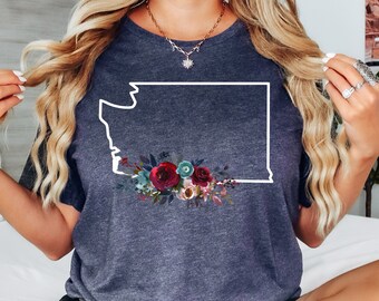 Floral Washington state shirt,Washington shirt,Washington map shirt,State of Washington tshirt,Washington shirt women,Washington Home shirt
