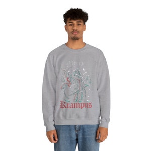 Merry Krampus sweatshirt,Krampus Xmas Sweatshirt,Evil Xmas top,Spooky Christmas sweatshirt,Horror Christmas top,Krampus shirt,Scary Xmas tee image 5