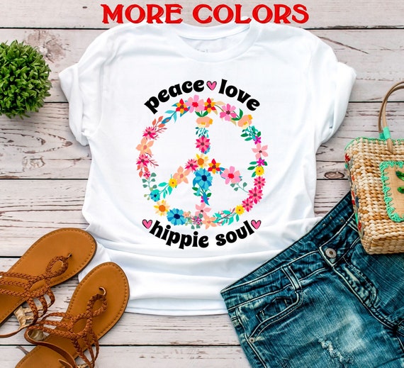 Peace Love Hippie Soul Shirt,hippie Clothes,60's Shirts,70's