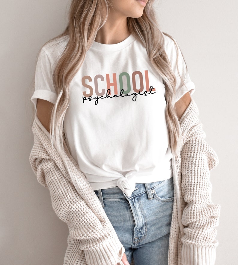 Camiseta de psicóloga escolar, Camiseta de psicóloga escolar, Camiseta de psicóloga, Camiseta de psicología, Camiseta de psicóloga para mujer, Primer día de clases, Camiseta de enseñanza imagen 2