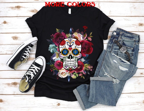 Sugar Skull Shirt Day Of Dead Shirt Dia De Los Muertos Shirt Sugar Skull Shirt Day Of Dead Shirt Dia De Los Muertos Shirt