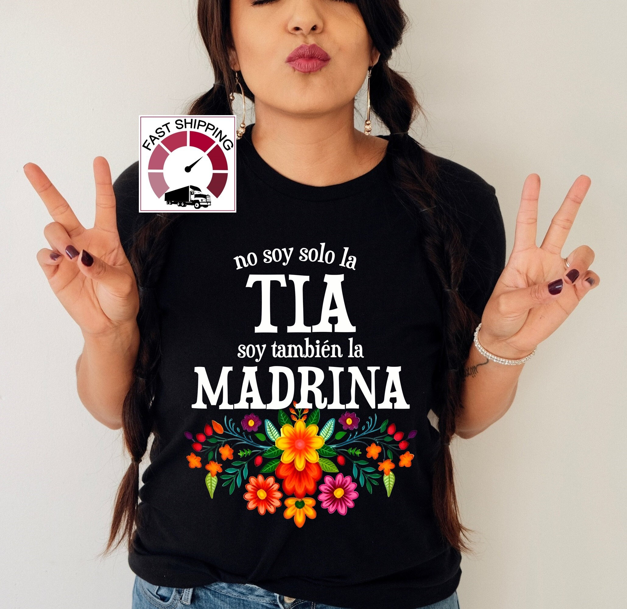 No Soy Solo La Tia Soy Tambien La Madrina Floral T-Shirt No Soy Solo La Tia Soy Tambien La Madrina Floral T-Shirt
