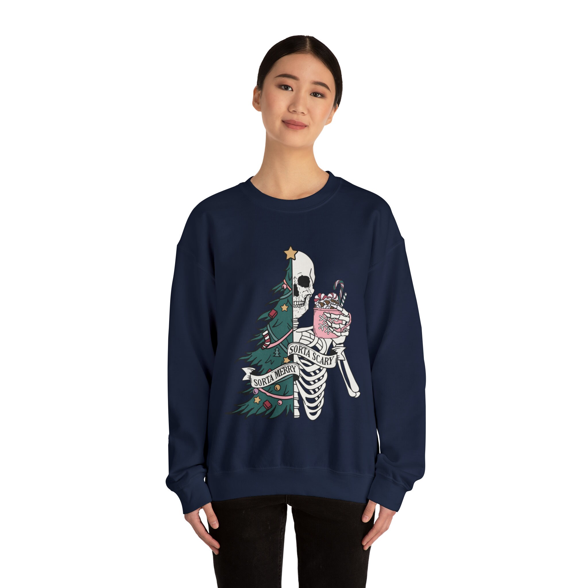 thumbnail interactive-video image 1 of Sorta Merry Sorta Feral Christmas Sweatshirt Funny Christmas Shirt 1 of 11