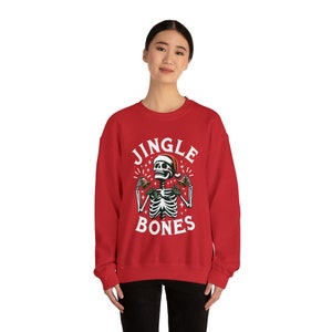 Skeleton Christmas Sweatshirt,Skull Christmas sweatshirt,Jingle Bones funny Sweatshirt,Spooky Xmas Sweatshirt,Scary Christmas Sweatshirt image 5