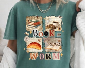 Bookworm Comfort Colors shirt,Dark Romance shirt,Book Club apparel,Cottagecore Reading tee,Bookish tee,Read more books,Funny Book lover gift
