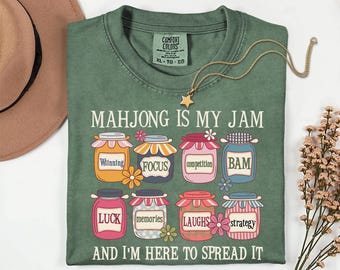 Mahjong is my jam Comfort Colors shirt,Funny Mahjong shirt,Group mahj shirt for club nights,Bams shirt,Mah Jongg Club nights tee,Mahj Shirt