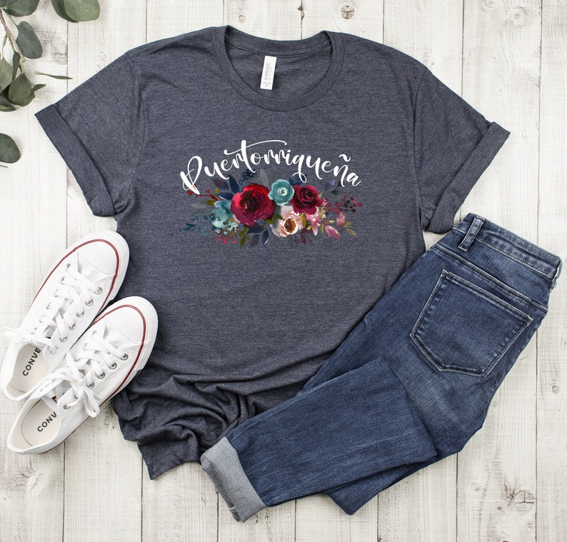 Puerto Rico shirt,Boricua shirt,puerto rican tshirt,Puerto Rico Gift,Puertorriqueña shirt,Puerto Rico tshirt,Puerto Rican Gift,Floral shirt image 2