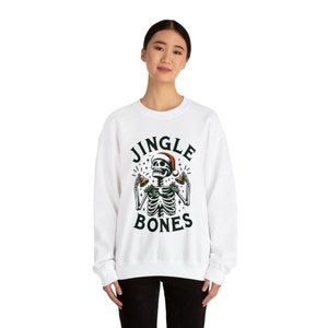 Skeleton Christmas Sweatshirt,Skull Christmas sweatshirt,Jingle Bones funny Sweatshirt,Spooky Xmas Sweatshirt,Scary Christmas Sweatshirt image 7