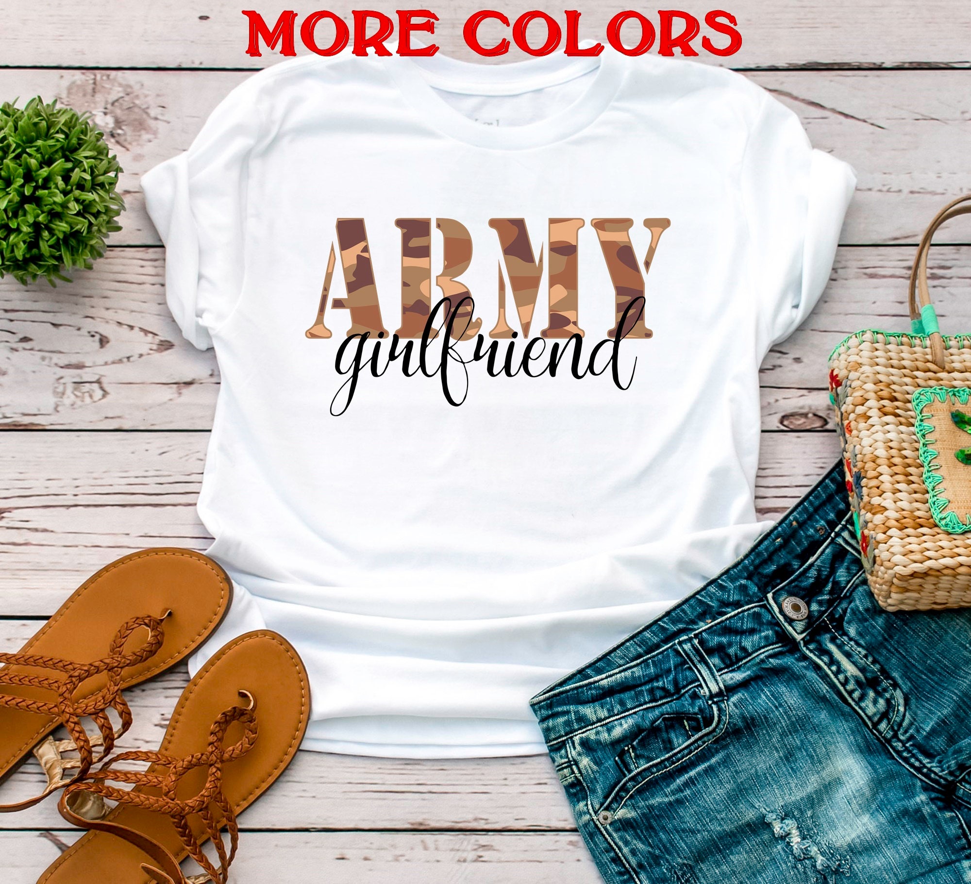 Army Girlfriend Shirtarmy Girlfriend Tshirtmilitary | Etsy