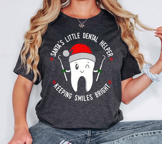 Santa Dental shirt,Christmas dental shirt,Cute Christmas Dental Hyigiene shirt,Santa dental office top,Christmas dental squad shirts
