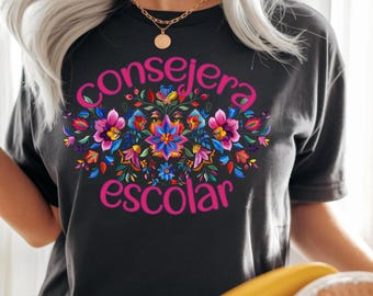 Consejera Escolar Comfort Colors shirt, Spanish School Counselor tee