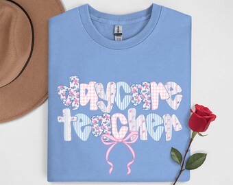 Daycare teacher shirt,Daycare shirts,Preppy Daycare Teacher tee,Back to shcool Daycare teacher,Daycare teacher gift,Childcare teacher tshirt
