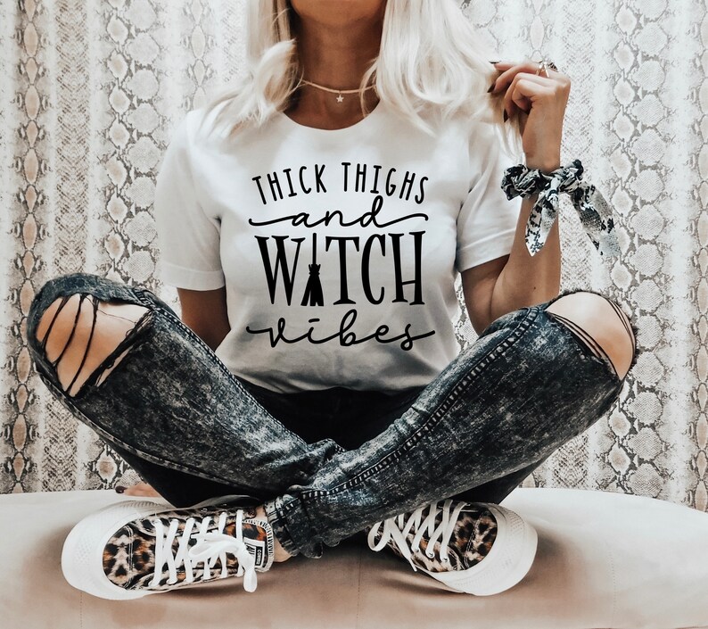 Witch Shirt,Halloween shirt women,Halloween shirt,Witches shirt,Witch vibes,Halloween Costume,Cute Halloween shirt,Halloween clothing,Unisex bild 1