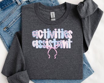 Preppy Activities Assistant Long Sleeve shirt, Activity Professional Week tshirt