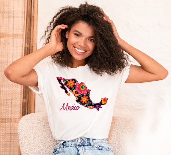 Mexico map shirt,Mexico floral shirt,Mexican shirts,Mexico state with flowers,Mexican shirt women,Mexican gift,Proud mexican shirt