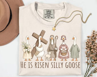 He is Risen Silly Goose Cute Christian Comfort Colors shirt,Funny Baptism tee