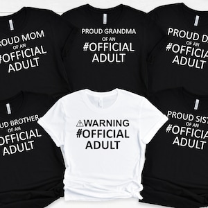 18th birthday shirts,18th birthday squad,Birthday squad shirts,Official adult family shirts,Proud dad gift,Proud mom gift,Adults crew,Unisex