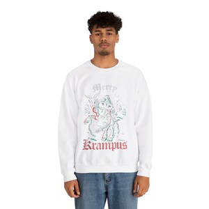 Merry Krampus sweatshirt,Krampus Xmas Sweatshirt,Evil Xmas top,Spooky Christmas sweatshirt,Horror Christmas top,Krampus shirt,Scary Xmas tee image 6