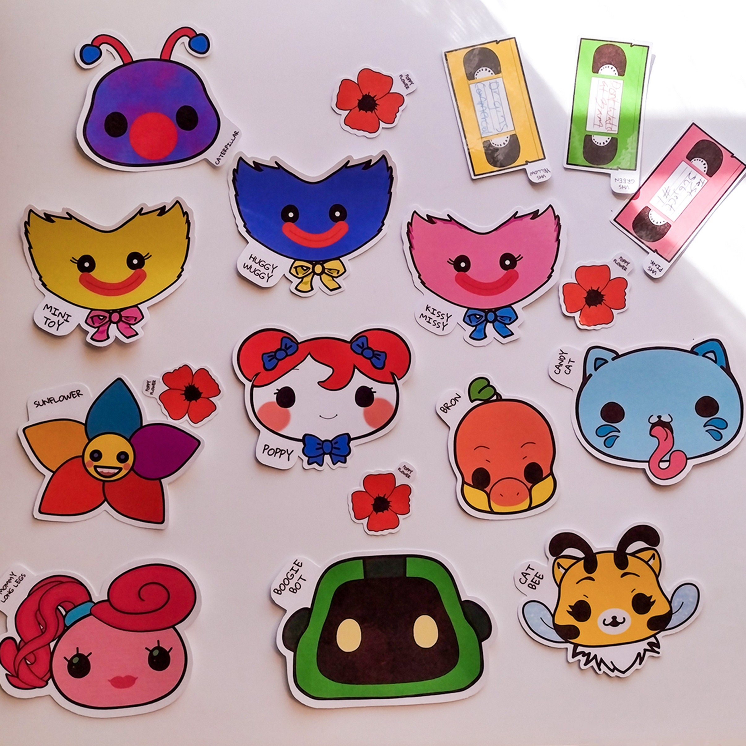 12 pcs Poppy Playtime Botão de Oversized Pins Set, Huggy Personagens de  Wuggy Pins Saco Acessórios para fãs 75mm