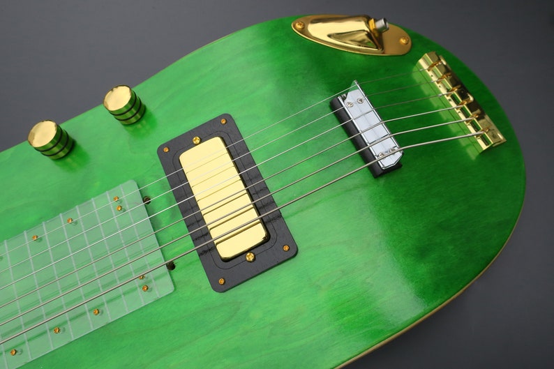 SkateLap Guitars Fool's Gold Custom Lap Steel Skateboard Etsy