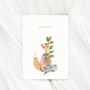 Geburtstagskarte Fuchs Karte zum Geburtstag Happy Birthday karte mit Umschlag Glückwunschkarte Geburtstag Geschenk Geburtstag für sie