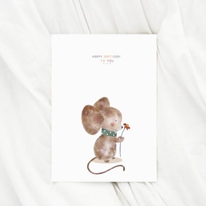 Karte zum Geburtstag Maus Happy Birthday to You Geburtstagskarte Glückwunschkarte Geburtstag Maus karte Geschenk kinder Geburtstag Geschenke