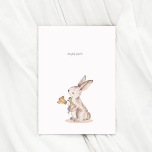 Geburtstagskarte Kaninchen karte Geburtstag kinder Alles Gute Glückwunschkarte Geburtstag Geschenk für sie Mama Geschenk Kinder Geschenk