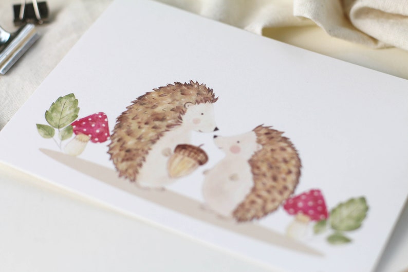Igel karte Geschenk Postkarte kinder Geschenk Diana Marc Illustration Illustrierte karte Geschenk Berlin