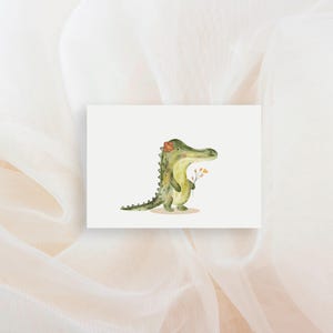 Minikarte Krokodil A7 Geburtstagskarte Geschenk Minikarte Set Kindergeburtstag Geschenk kleine karte Geschenkverpackung Kleine karte