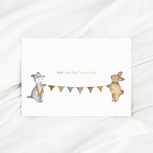 Karte zum Geburtstag Kinder Dach Kaninchen Alles Gute Zum Geburtstag Glückwunschkarten Geburtstag Geschenk zum kinder Geburtstag