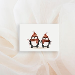 Minikarte Weihnachten Pinguin A7 Postkarte Weihnachten Weihnachtskarte Minikarten Pinguin Weihnachtsgeschenk kleine karte Geschenkverpackung
