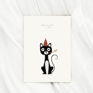Geburtstagskarte Katze Karte zum Kindergeburtstag Glückwunschkarte Geburtstag Geschenk kinder Grußkarte Geburtstagsgeschenk kinder karte