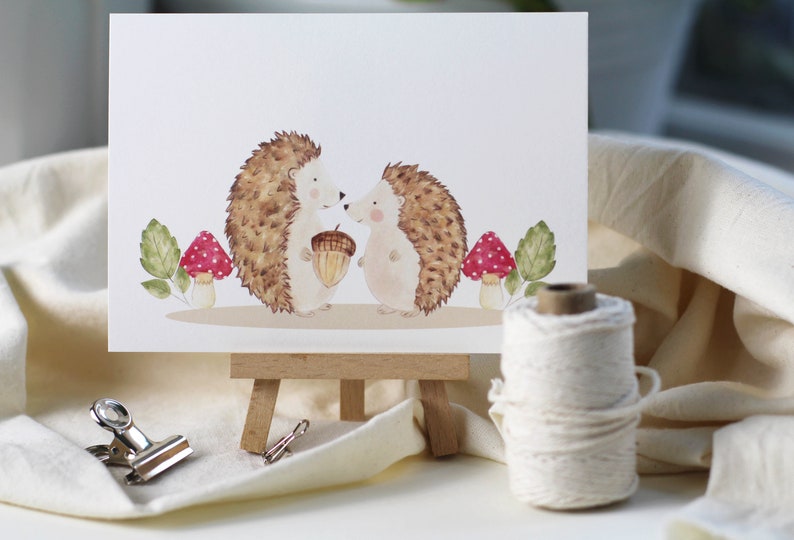 Igel Karte Igel Mini karten Geschenk Kinderkarte Igel Illustration Diana Marc Illustration Verschenken karten Geburtstag