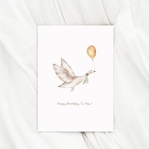 Niedliche Vogel Geburtstagskarte Kinder Grußkarte Geschenk kinder Glückwunschkarte Geburtstag kinderkarte Happy Birthday Geschenk Karte