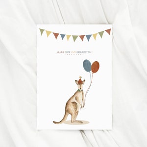 Geburtstagskarte Känguru karte zum Geburtstag Kinder Alles Gute Geburtstag Geschenk Geburtstag Glückwunschkarte Geburtstagsgeschenke kinder