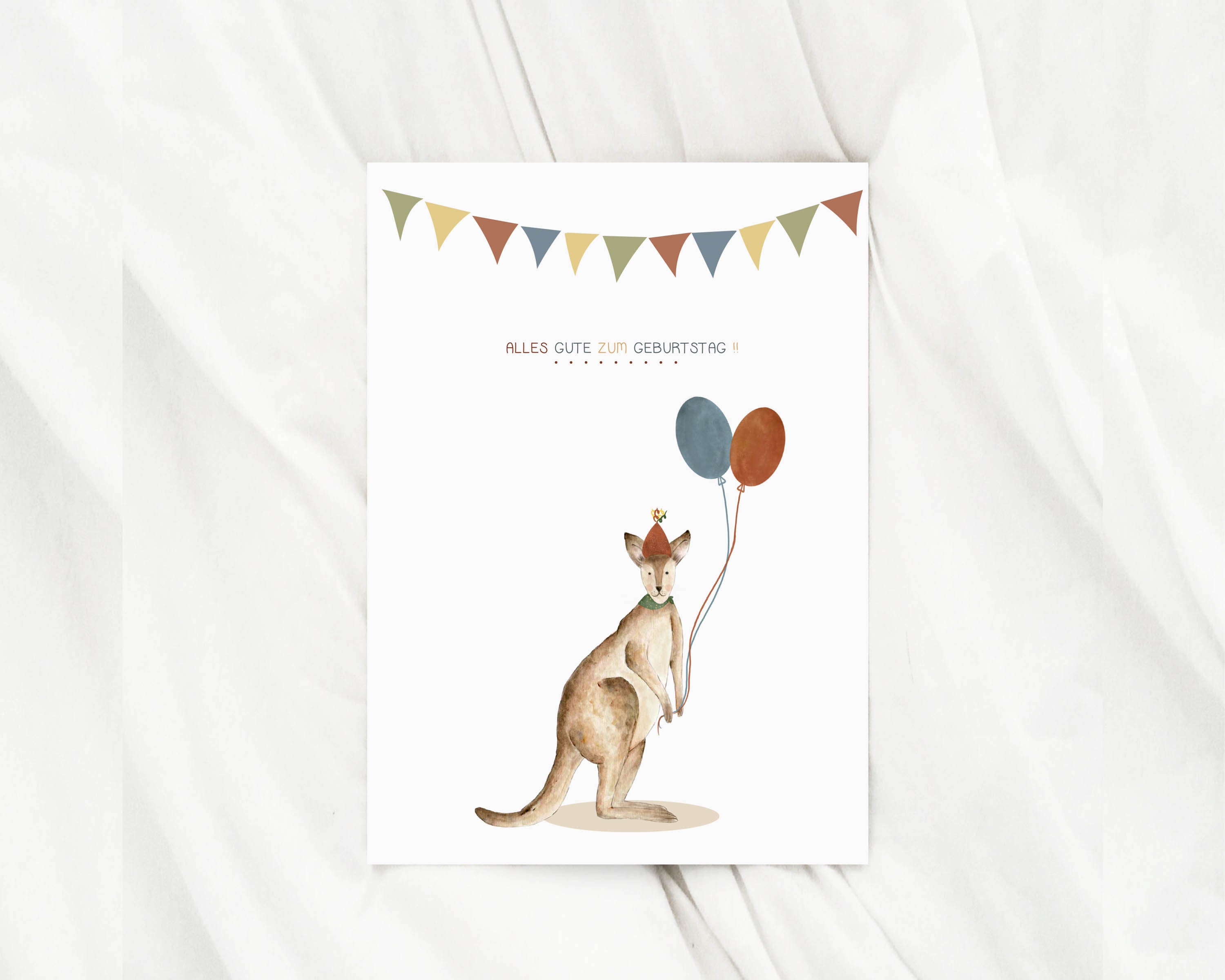 Geburtstagskarte Känguru karte zum Geburtstag Kinder Alles Gute