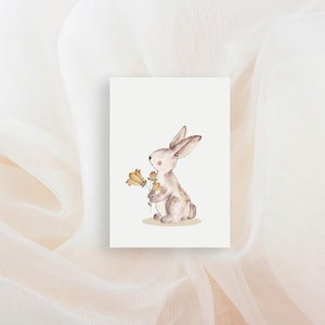 Minikarte Hase Din A7 kleine Postkarte Geburtenstarke Hase Geschenk Verpackung Karte Geschenk kinder Geburtstag Geschenke Tier Mini karte