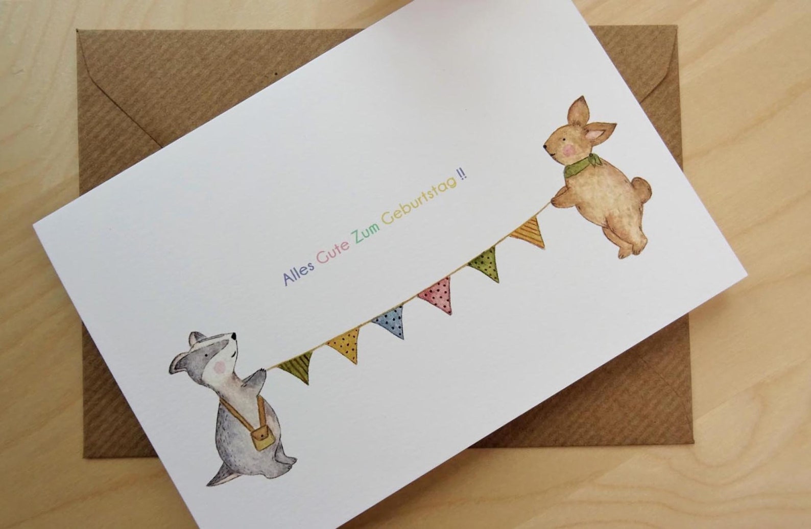 Birthday card Happy Birthday greeting card with envelope Etsy