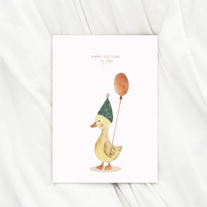 Geburtstagskarte Gans karte zum Geburtstag kinder Happy Birthday Karte Gans Glückwunschkarte Geburtstag Geschenk kinder Geburtstag Geschenk