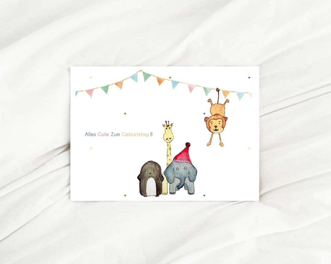 Geburtstagskarte kinder Freunde Karte zum Geburtstag Alles Gute karte